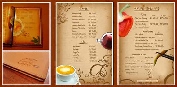 40 diseños de cartas de menu de restaurantes