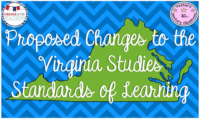 The Virginia Studies Standards of Learning have been updated and revised, by the Virginia Department of Education, for the 2016-2017 school year. Find out the changes the major changes that are coming to Virginia Studies so that you can prepare!