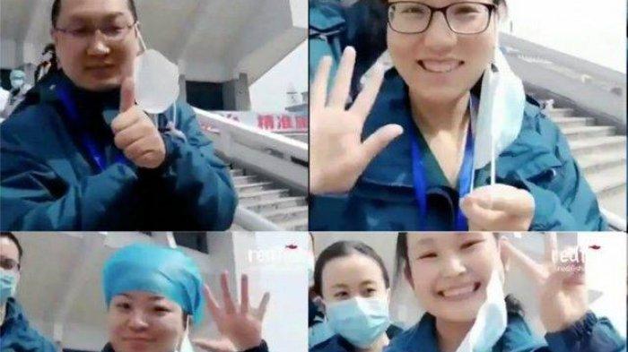 Aksi Petugas Medis di Wuhan Viral: Lepas Masker Sebagai Simbol Kemenangan dari Virus Corona