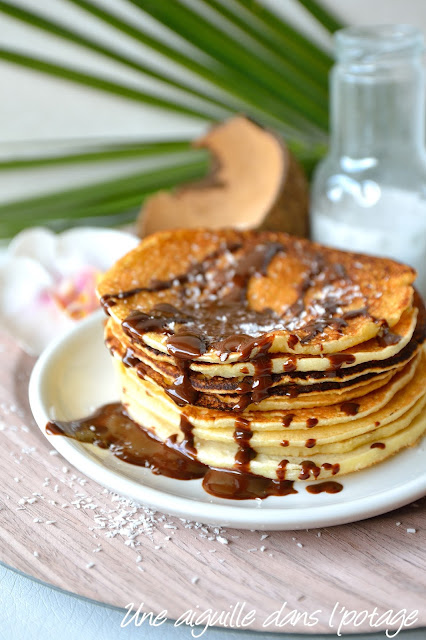 Crêpes à l'okara de  noix de coco 