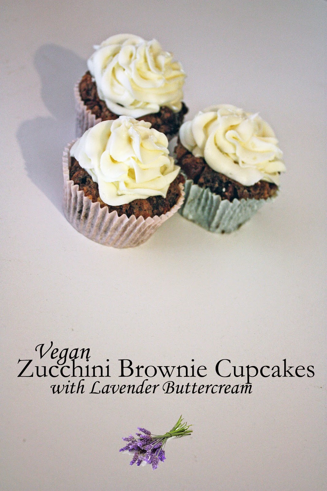 zucchini cupcakes with lavender buttercream