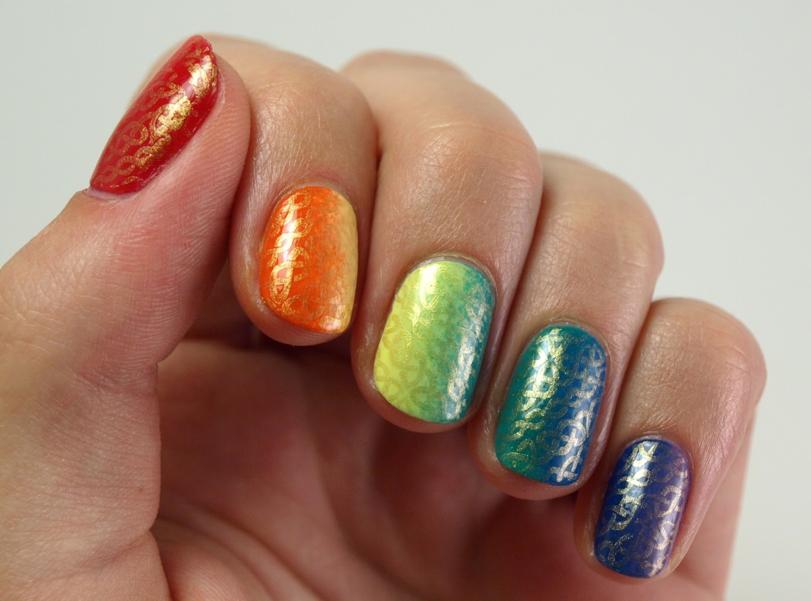 4. Glitter Rainbow Nails - wide 5