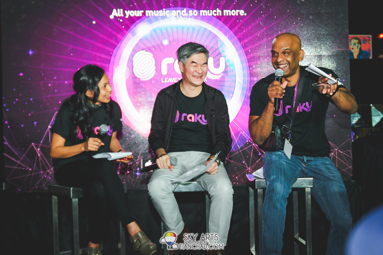 Some candid moment during media QnA session @ RAKU Music Apps Launch