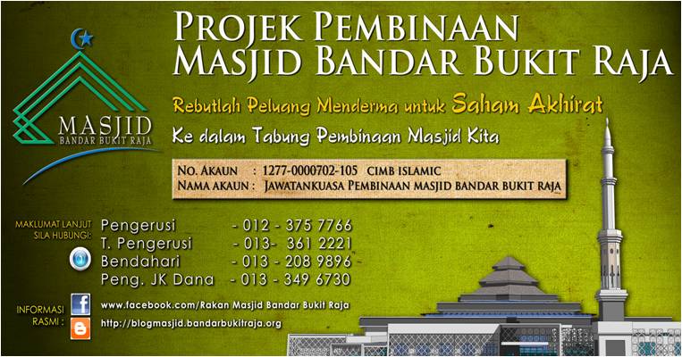 Rayuan Derma Pembinaan Masjid Bandar Bukit Raja