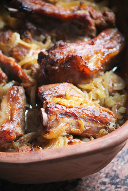 pieczone-żeberka żeberka, obiad