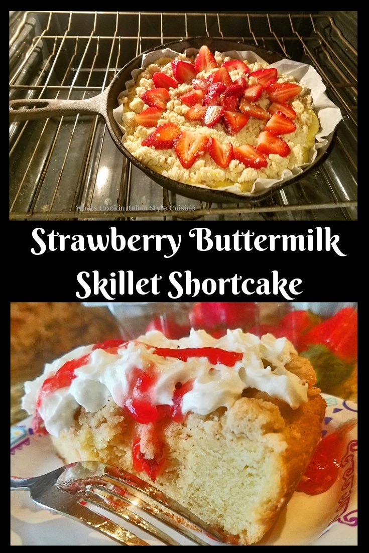 Strawberry Buttermilk Skillet Shortcake What's Cookin' Italian Style
