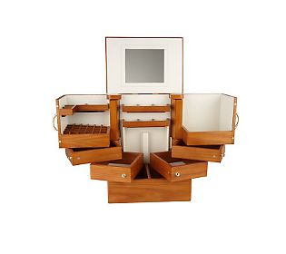 Makeup Storage Organization Lori Greiner Deluxe By Renren Organization Lori Greiner Deluxe, Lori Greiner Luxury Deluxe Wood Cosmetic Box Organizer With Mirror Espresso
