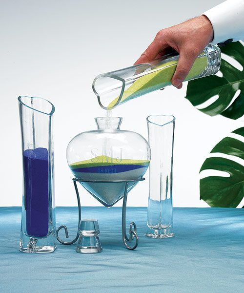 Wedding Unity Heart Shaped Sand Ceremony Vase Set FashionBridesMaid