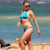 Black Widow Scarlett Johansson Blue Bikini HD Pics at Hawaii Beach