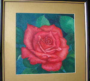 Red Rose - Oil on canvas