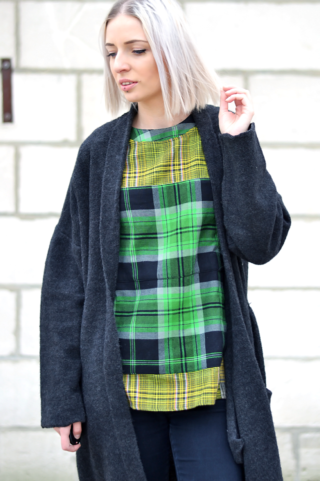Belgian fashion blogger: Mango wool cardigan, Asos geometric top, oversized, green yellow, black ripped skinny, jeans, high waisted, asos ridley, adidas supercolor superstar w5 sneakers, street style inspiration, trends spring 2015