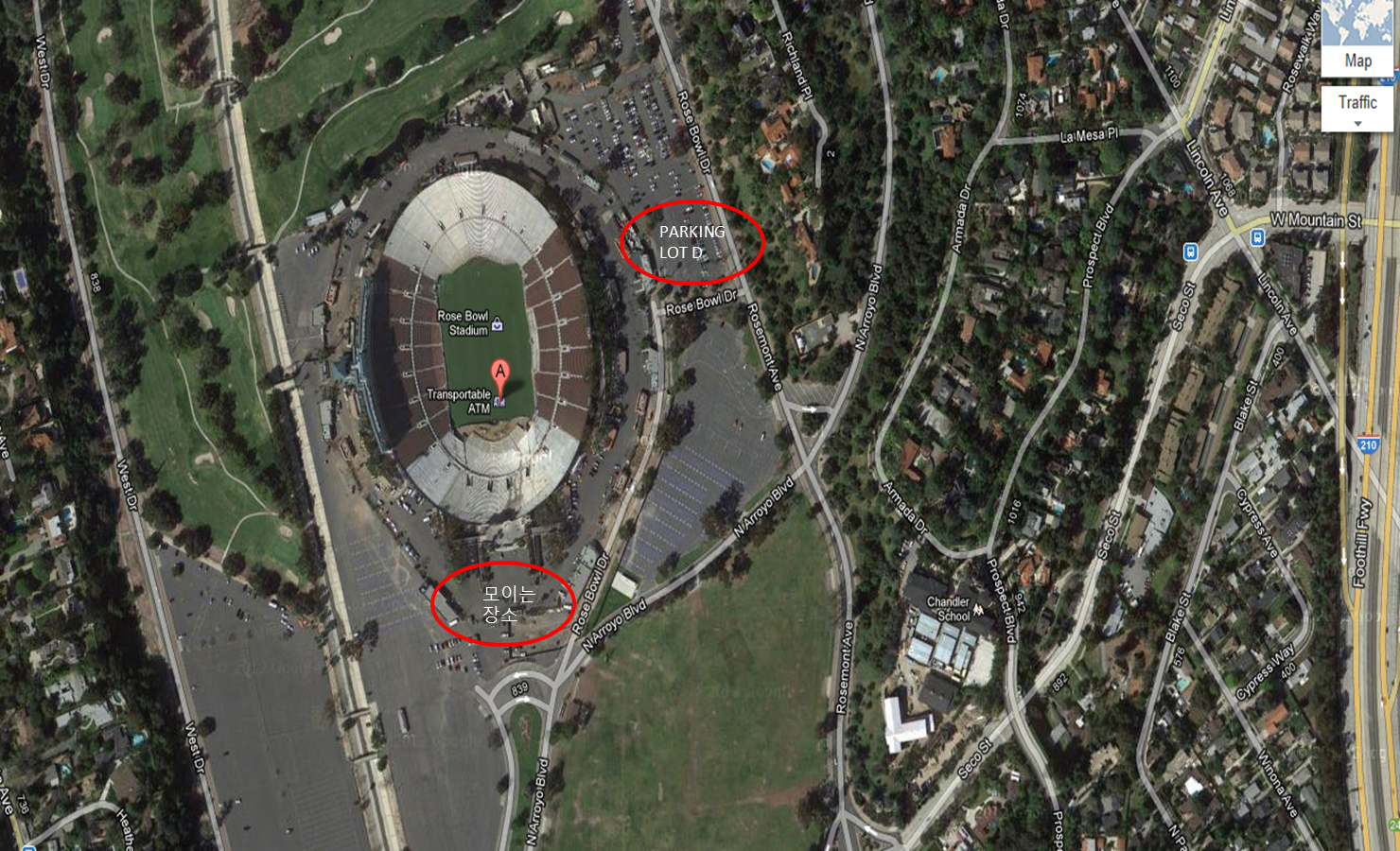 29DEC12 ROSE BOWL & PASADENA COLLEGE MAP | PAVA:DISTRICT 6