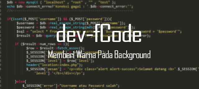 myfcode - Cara Memberi Warna Pada Background dan Tulisan HTML myfcode - Cara Memberi Warna Pada Background dan Tulisan HTML