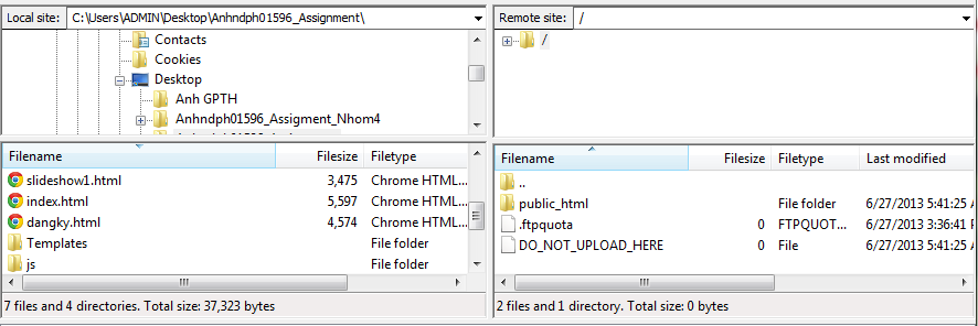 filezilla port 000webhost