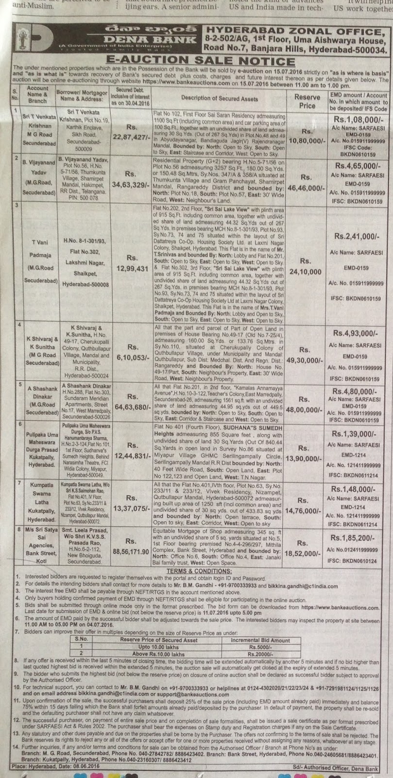 BANK AUCTIONS Land for sale in Bapulapadu, Krishna District