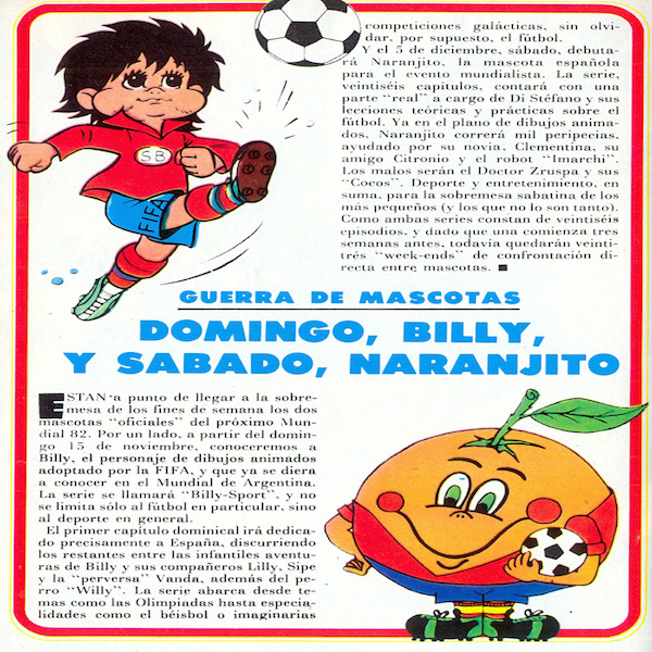 Viejos Estadios SportBilly la mascota olvidada de la FIFA