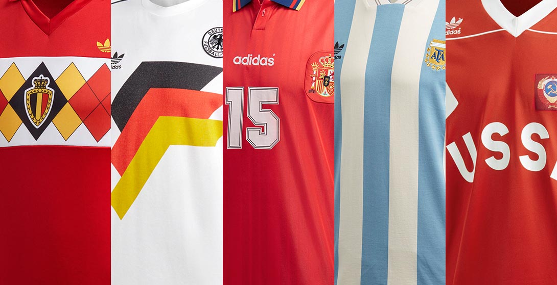 Classic World Cup shirts: Adidas Retro Jersey range - Retro to Go
