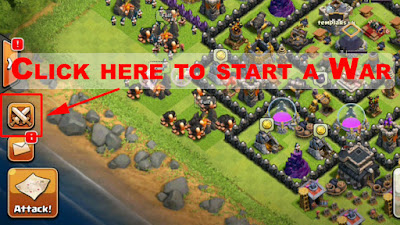 Starting a war clash of clans Starting a war clash of clans