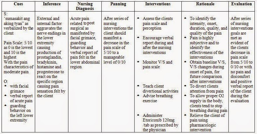 Acute Pain Nursing Care Plan Nursing Care Plan Examples Nanda 