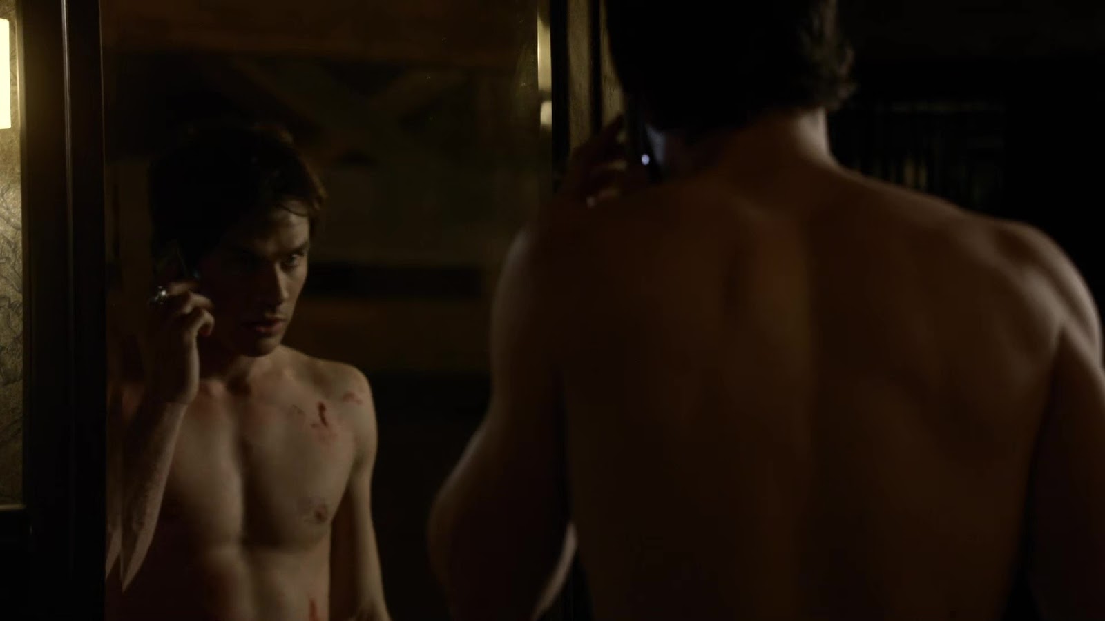 Ian Somerhalder shirtless in The Vampire Diaries 1-10 "The Turning Poi...