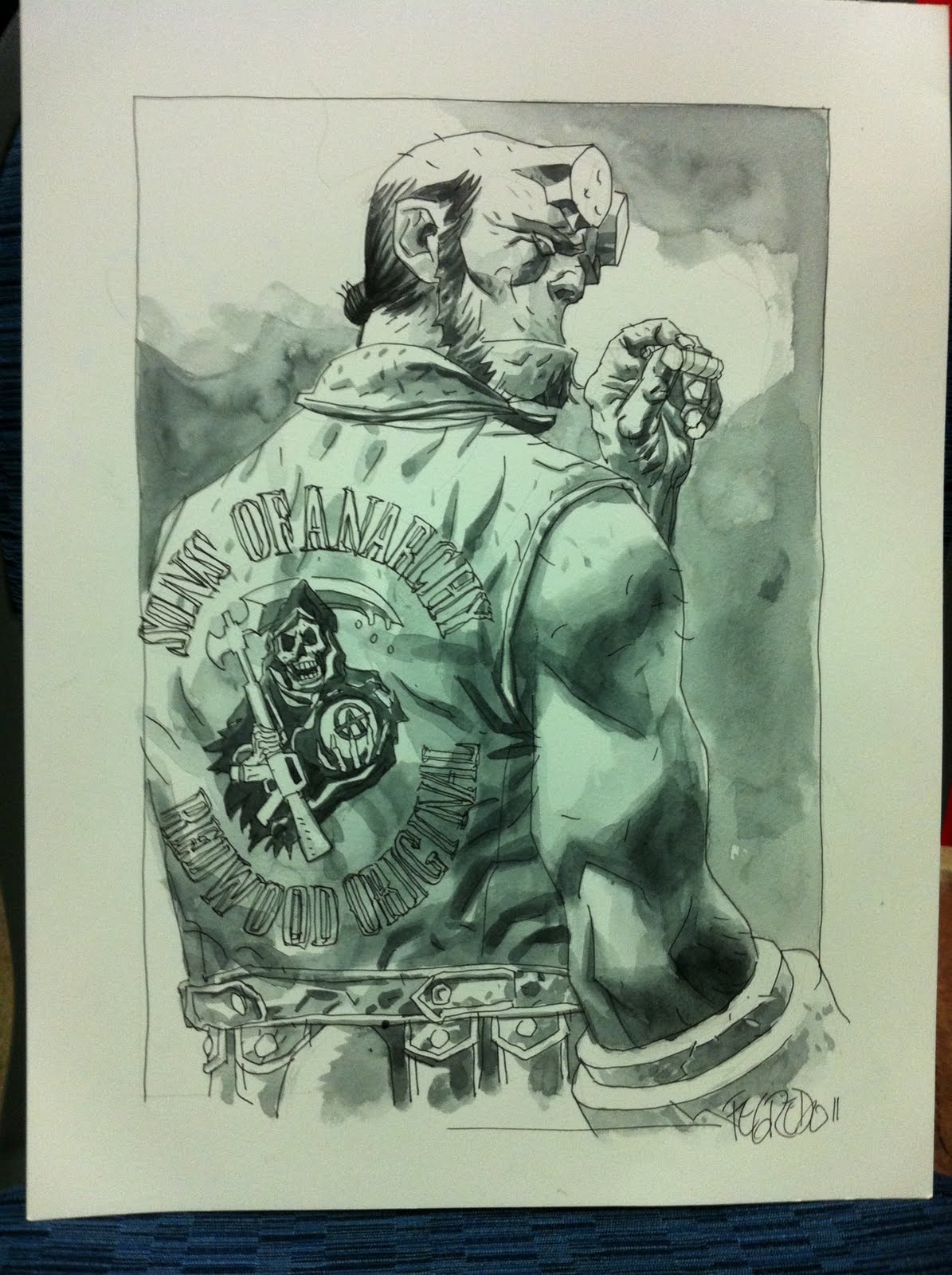 The inevitable Hellboy/SONS OF ANARCHY crossover...