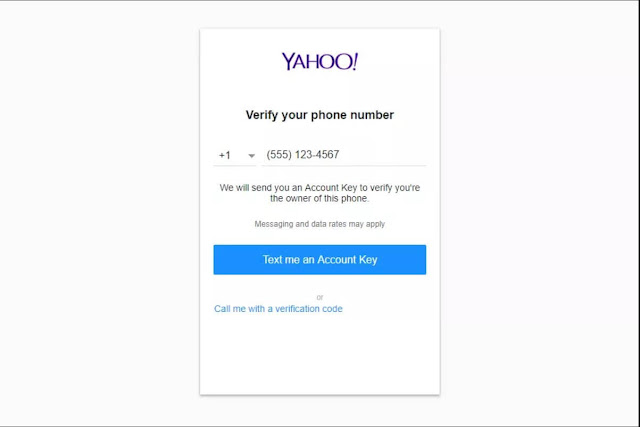 تأكيد رقم الهاتف على اميل الياهو 