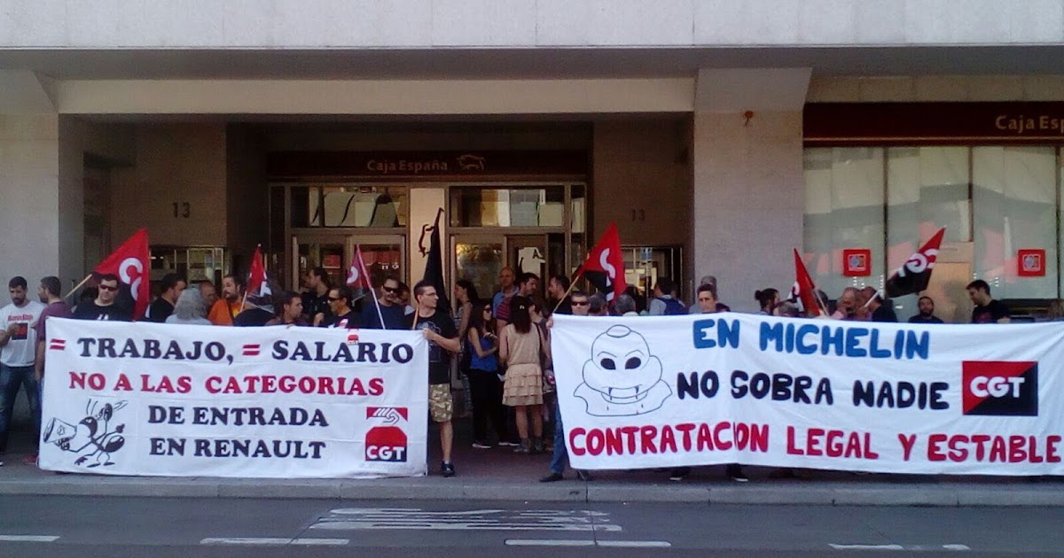 Infos obreras [Valladolid] CGT se concentra contra los contratos ilegales en Michelin
