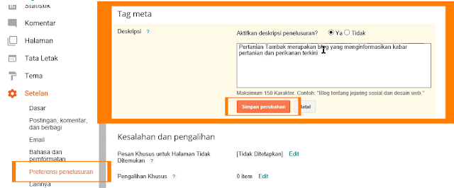 Deskripsi pada penelusuran google