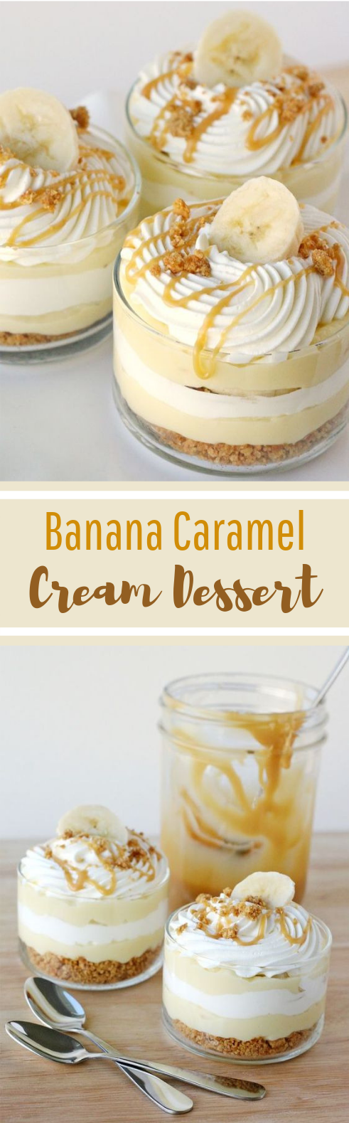 Banana Caramel Cream Dessert #sweettreat #desserts