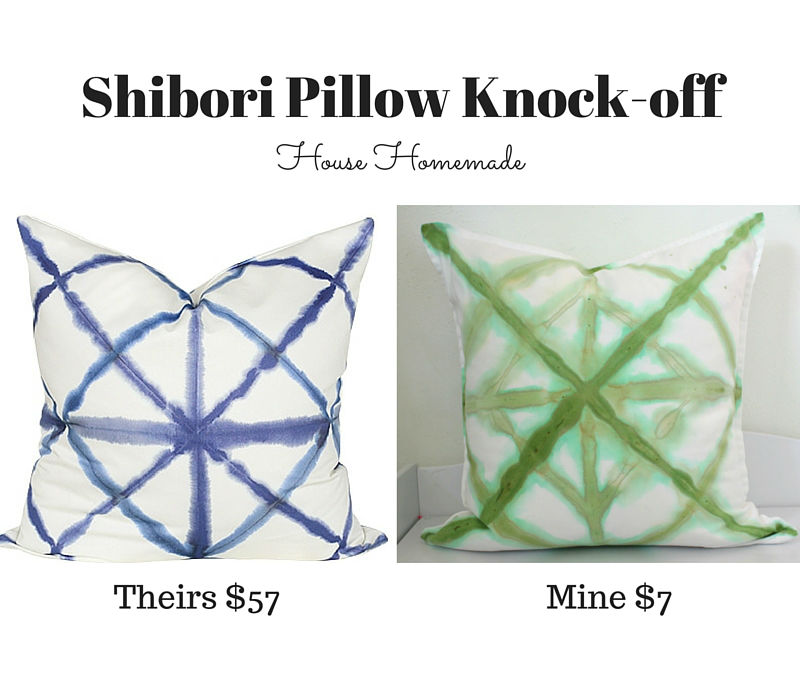 House Homemade Get the Look Shibori Pillow Knockoff