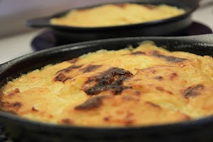 Bacalao gratinado con queso mozarella