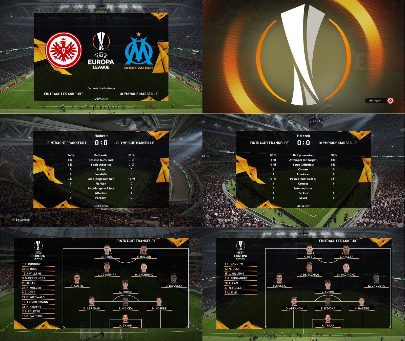 PES 2019 UEFA Europa League Scoreboard + Replay Logo by 1002MB