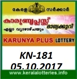 KERALA LOTTERY RESULT KARUNYA PLUS (KN-181