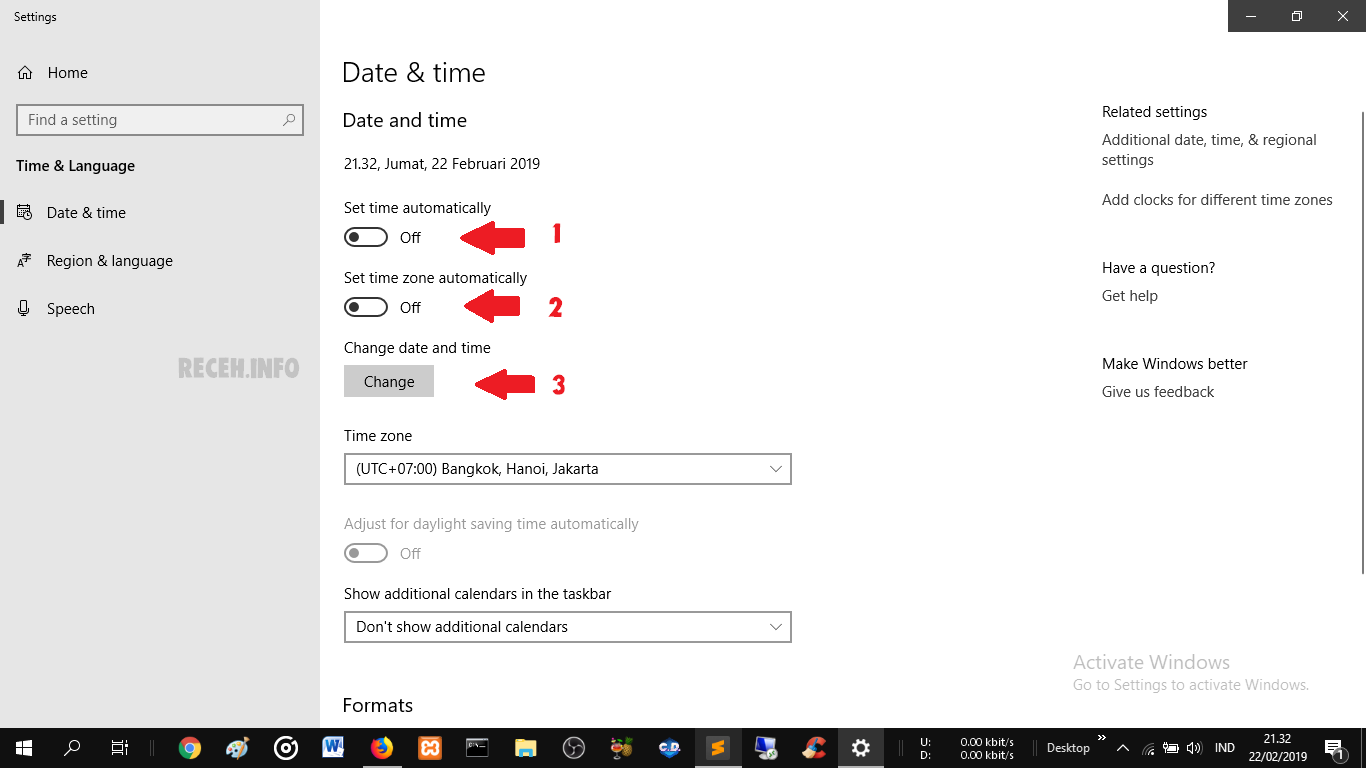 Cara Memperbaiki Jam dan Tanggal yang Salah di Windows 10 - RECEH.INFO