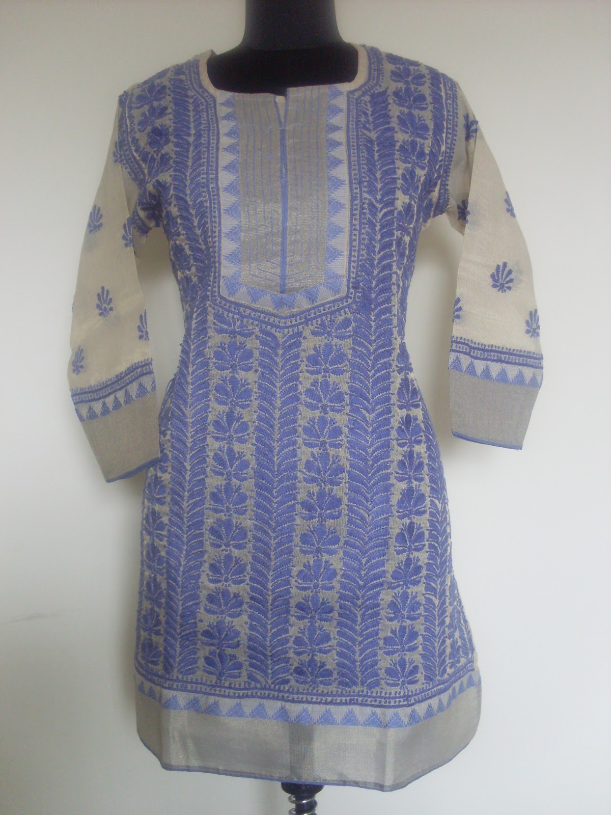 chikankari kurti material online
