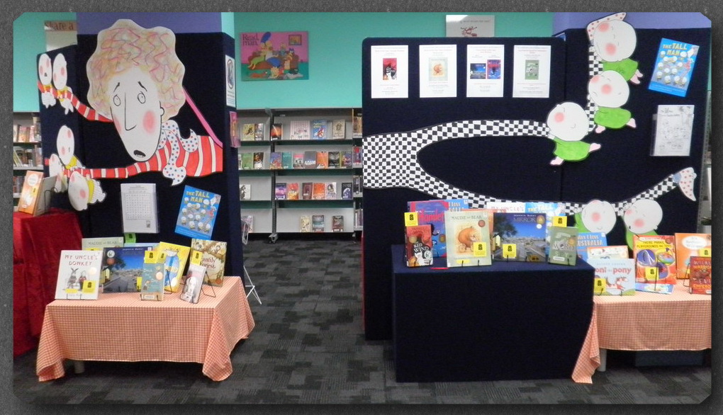 Illustration Up Close: A Tall Man Library Display for Book Week