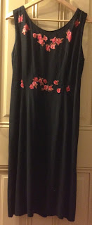 Gail Carriger Presentation Outfit ~ Why I wore Vintage 1950s Red & Black Flowered Sheath