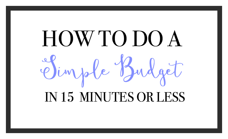 simple budget