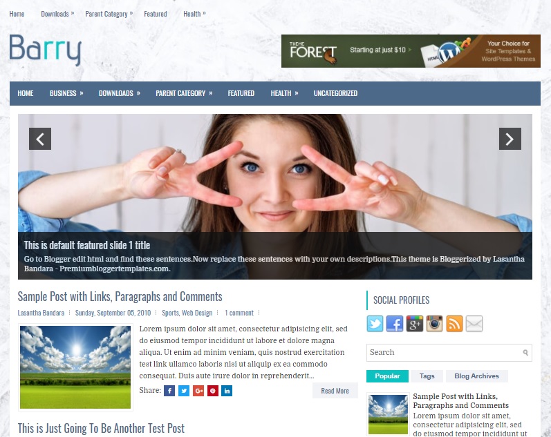 Barry Barry Blogger Template