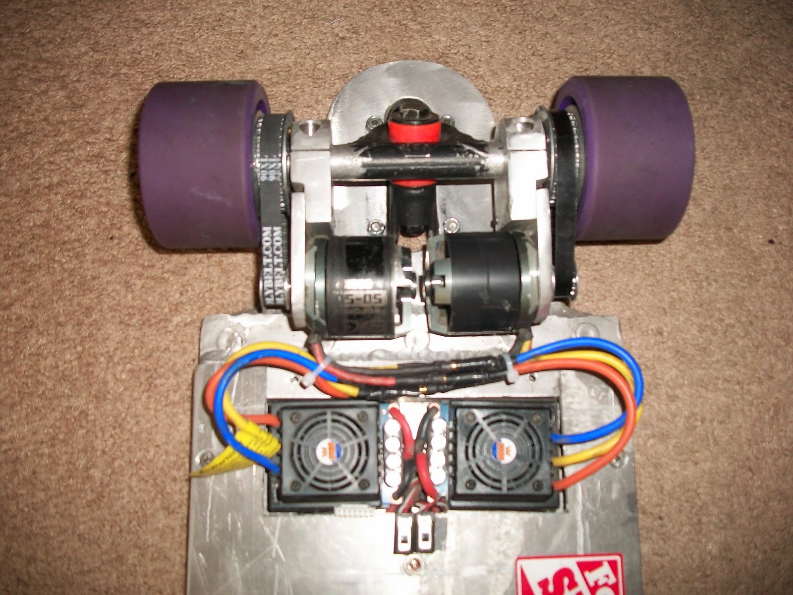 Electric Longboard Project: Installed Motor Controllers and Wiring
