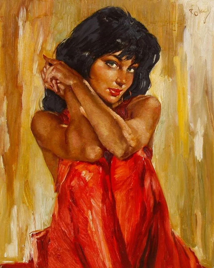 Charles Roka 1912-1999 | Hungarian-born Norwegian painter | Vintage portrait Charles Roka 1912-1999 | Hungarian-born Norwegian painter | Vintage portrait