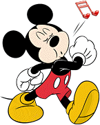 Alfabeto animado de Mickey Mouse silbando Q.