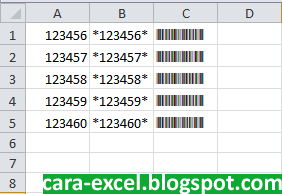 Cara Membuat Barcode dengan Excel Cara Membuat Barcode dengan Excel