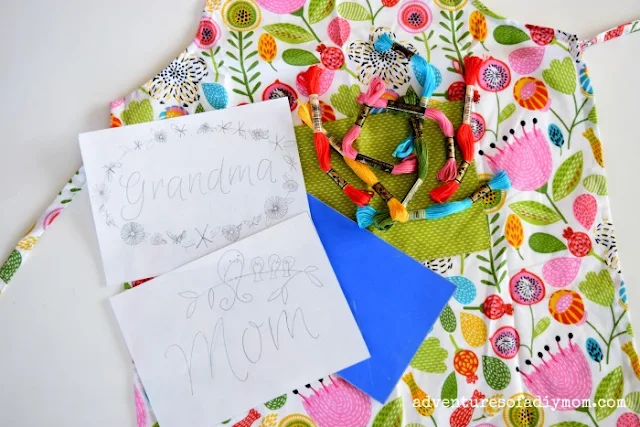 Supplies Needed for Mother's Day Apron
