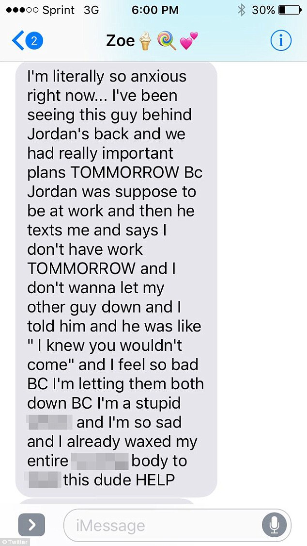Woman accidentally sends her BOYFRIEND a text meant for her friend detailin...