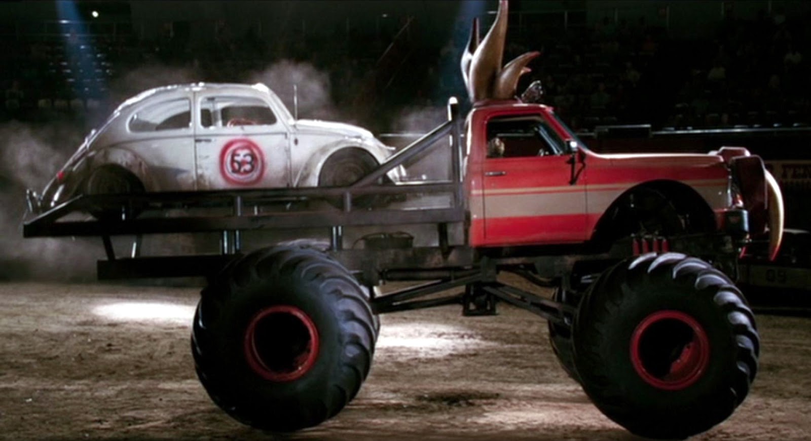 Just A Car Guy only Herbie can land on, and destroy, a monster truck