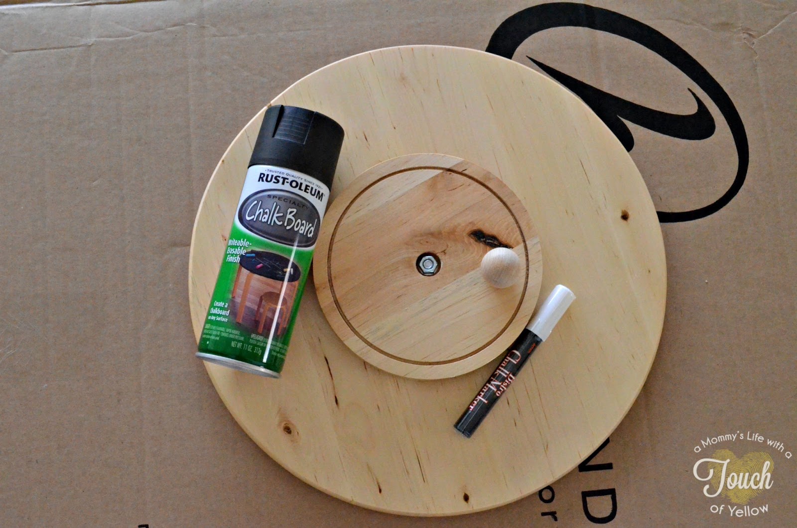 A mommy's life...with a touch of YELLOW Ikea Lazy susan turned