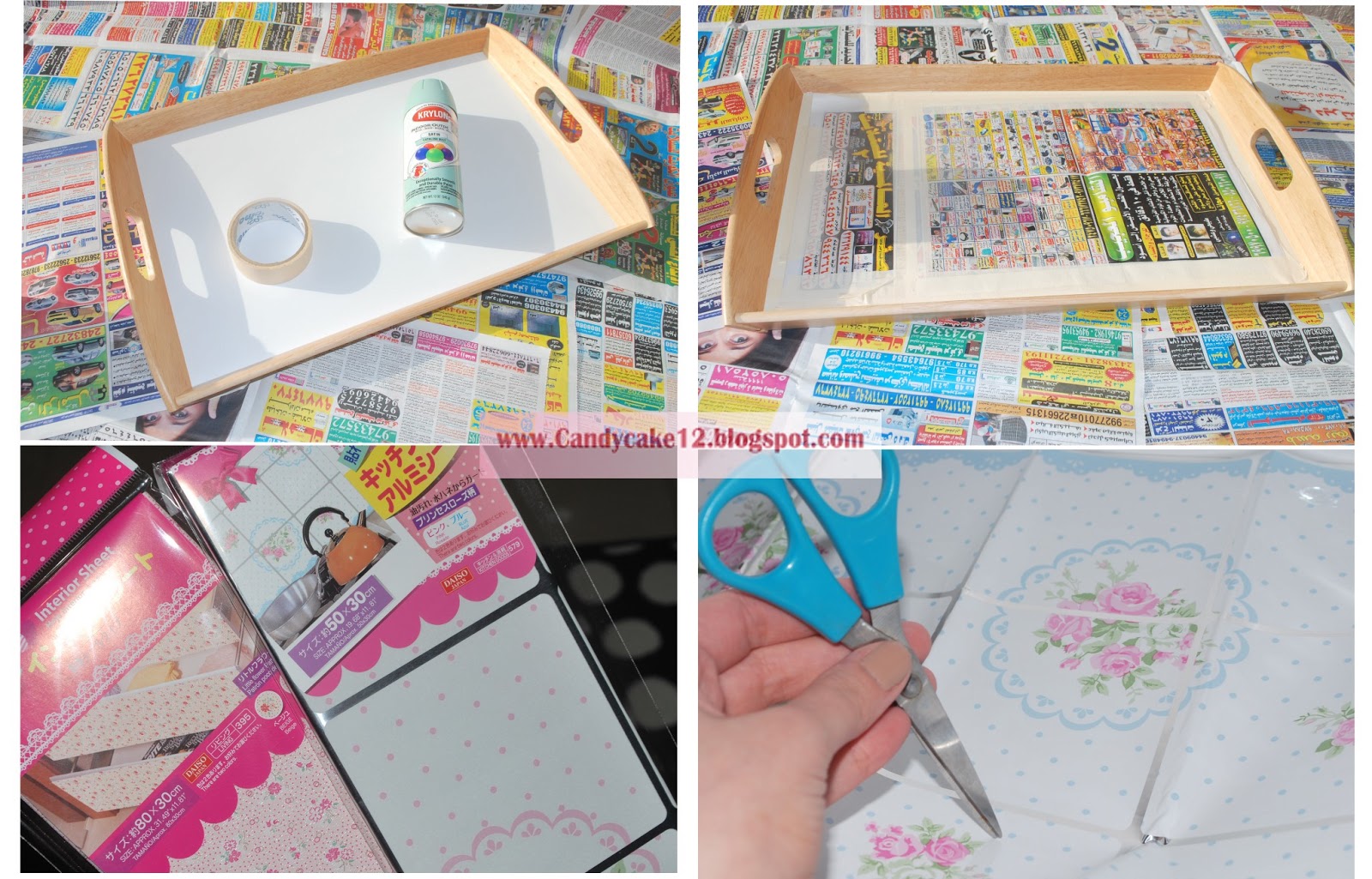 Candy Cake12 DIY wood tray to flora tray