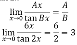 bahas limit x per tan mendekati nol