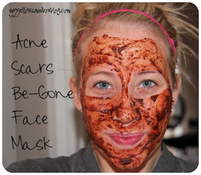 Yellows Box  gone Homemade Acne Scars Face Tutorial acne mask And  diy Be  My face Mask by